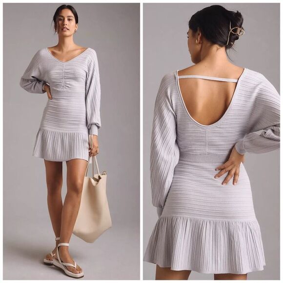 Daily Practice Long Sleeve Sweater Mini Dress - Picture 1 of 4